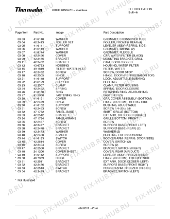 Схема №5 KBUIT4860A 48" SXS REFRIG (SS) PRO HDL ICEMAKER с изображением Вставка для посудомойки Bosch 00143775